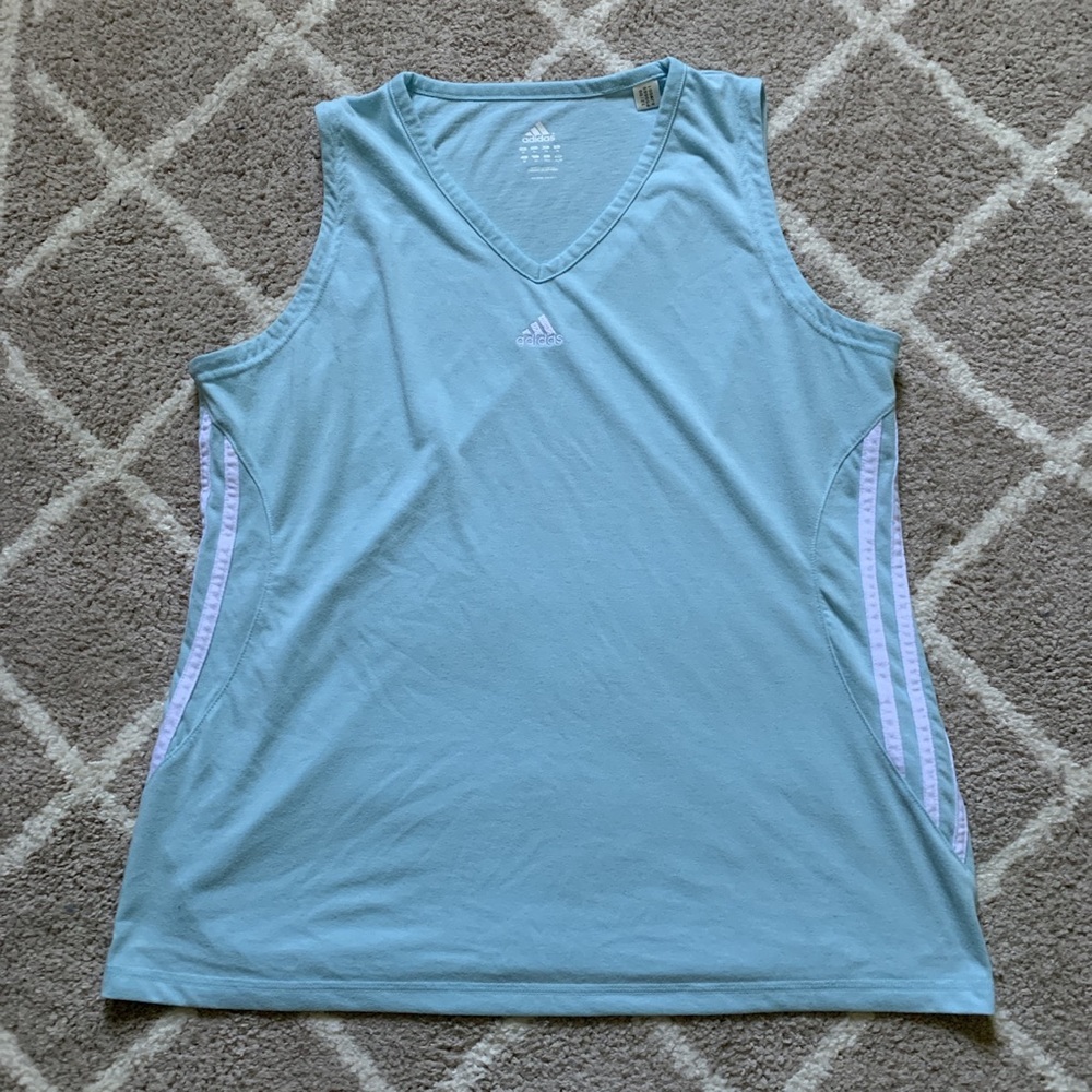 Baby blue Adidas tank!